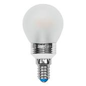 Лампа светодиодная 5 Вт E14 G45 3000К 85Лм матовая 220В шар CRYSTAL ( LED-G45P-5W/WW/E14/FR ALC02SL PROMO ) UL-00000801 Uniel