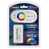 Контроллер ULC-G10-RGB WHITE для управления многоцветными светодиодными источниками света 12/24B с пультом ДУ 2,4ГГц, пульта белый. 11104 Uniel