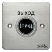 Кнопка выхода металлическая, врезная, ИК-бесконтактная, НЗ/НР контакты, размер: 88х88 мм ST-EX132IR Smartec