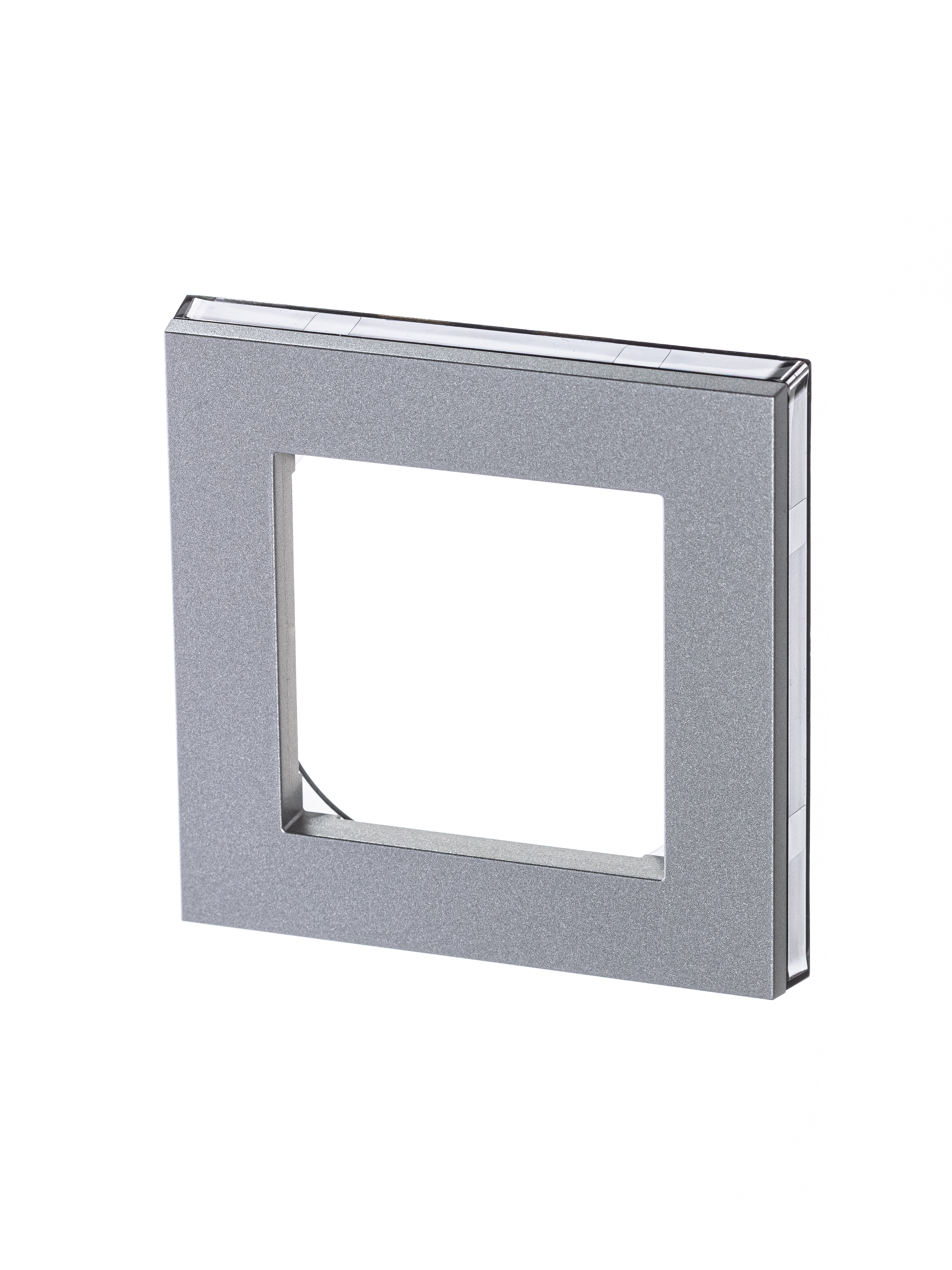 Рамка для розеток и выключателей 1 пост LEVIT серебро / дымчатый чёрный 2CHH015010A6070 ABB (1м)