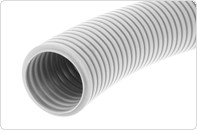 Труба гофрированная ПВХ  25мм с протяжкой легкая цвет серый PR.012531 Промрукав