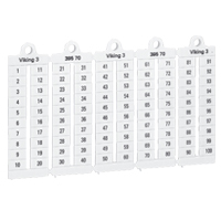 Листы с этикетками для клеммных блоков Viking 3 - вертикальный формат - шаг 6 мм - цифры от 21 до 30 039567 Legrand