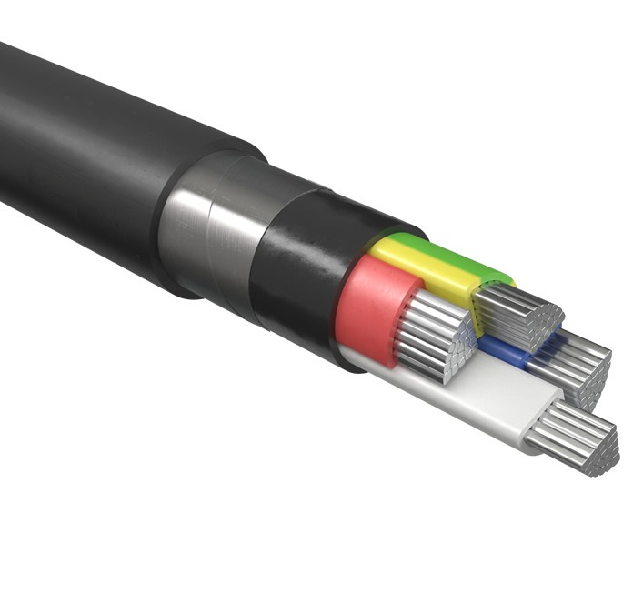 Кабель с алюминиевой токопроводящей жилой АПвБШп 4х185 мс (N) -1 Людиновокабель (5м)