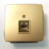 Механизм розетки   С1Т11-005 мех розетки телефонной RJ11 (матовое золото)   Gusi Electric