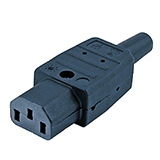 Разъем 220В 10A на кабель (плоские контакты внутри разъема), прямой IEC 60320 C13 Hyperline