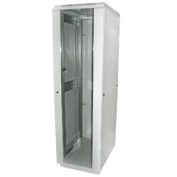19" Напольный шкаф Rexant серии Standart 22U 600х800 мм, передняя дверь стекло, задняя дверь металл, RAL 7035 (состоит из 2 частей)