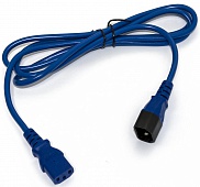 Кабель питания монитор-компьютер IEC 320 C13 - IEC 320 C14 (3x0.75), 10A, прямая вилка, 0.5 м, цвет синий PWC-IEC13-IEC14-0.5-BL Hyperline