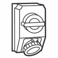 Щиток комбинированный с переключателем Hypra - IP 66/67-55 - 3К+З - 32 А - пластик 059264 Legrand