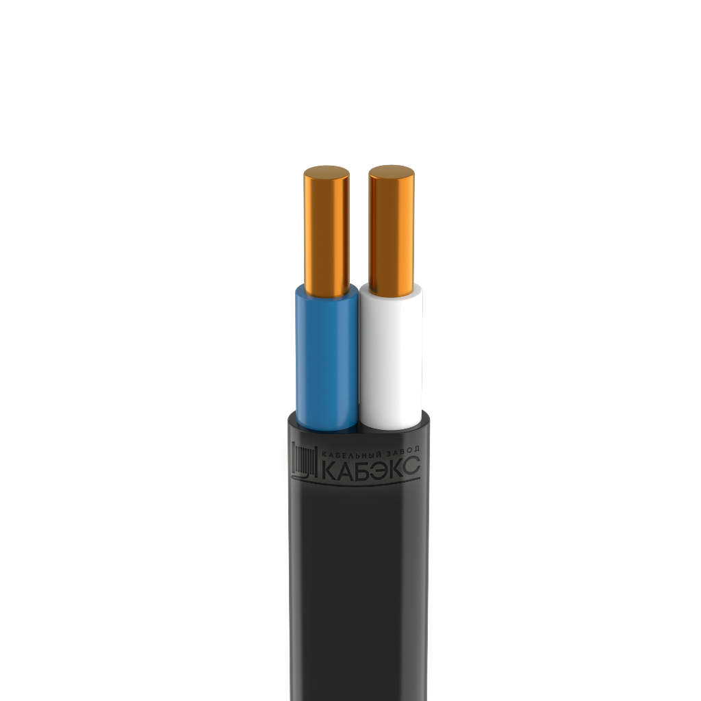 Кабель силовой ВВГнг (A) - П 2х 1.5 ок (N)-0,66 Кабэкс ГОСТ (8м)
