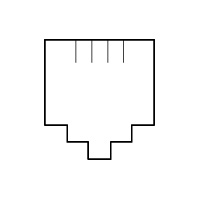 Mosaic Розетка телефонная  RJ-11, 2М, 4 контакта 74341 Legrand