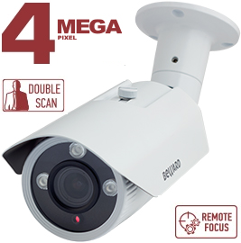 Камера видеонаблюдения (видеокамера наблюдения) IP уличная цилиндрическая антивандальная 4 Мп, объектив 2.7-12.0 мм, 12В/PoE, microSDXC (до 256 ГБ) Beward B4230RVZ