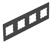 Крышка для напольного бокса Telitank на 4 устройства EKR 284x88 мм (ПВХ,черный) 7408196   OBO Bettermann