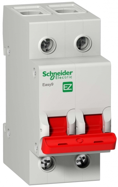 Выключатель нагрузки EASY9 2п 63А на DIN-рейку Schneider Electric (EZ9S16263)