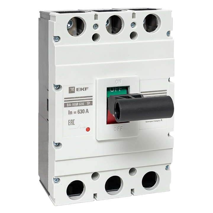 Выключатель автоматический 630А 3П трехполюсный ВА-99М 630/630А 3P 50кА IP30 mccb99-630-630m EKF (2м)