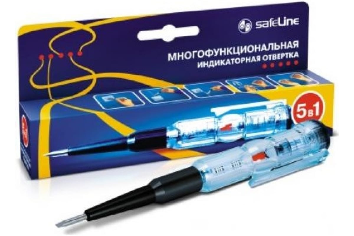 Отвертка индикаторная MS-18 для тестирования электрических цепей 11692 Safeline (1м)