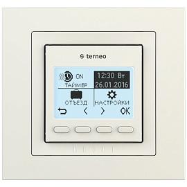 Терморегулятор для теплого пола программируемый 16А 3000ВА пол 5…+60°C (воздух 5. . . +35°C) Terneo pro unic (слоновая кость)