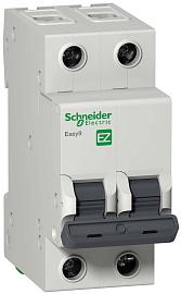 Выключатель автоматический 10А 2П двухполюсный характеристика C 4,5кА тип AC EASY9 EZ9F34210 Schneider Electric
