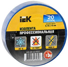 Изолента ПВХ синяя 19х20м UIZ-20-10-K07 IEK