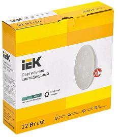 Светильник LED ДПБ 2002 12Вт IP20 4000К круг белый IEK LDPB0-2002-12-4000-K01