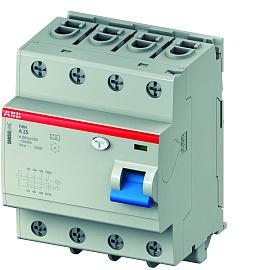 Выключатель автоматический дифференциального тока F404 25А 4П четырехполюсный A 30мА 2CCF544110E0250 ABB