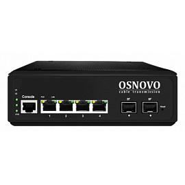 Коммутатор промышленный управляемый (L2+) PoE Gigabit Ethernet на 6 портов. SW-80402/IL OSNOVO