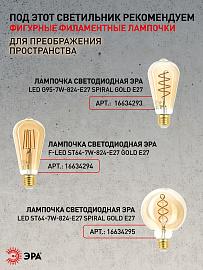 Подвес 60Вт E27 220В d300 мм шагрень черный/медь ( PL2 BK/RC ) Б0037413 ЭРА