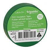 Изолента ПВХ 19мм х 20м зеленая IMT38206 Schneider Electric