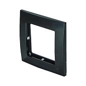 Рамка для розеток и выключателей на 1 пост серия Palazzo, черный, düwi 26508 5