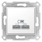 Розетка Sedna скрытой установки USB 2,1а (2x1,05а), белый SDN2710221 Systeme Electric