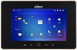Монитор видеодомофона IP 7 дюймовый, черный 1024x600 разрешение, DC 12В/PoE(802.3af) DH-VTH5221D DAHUA
