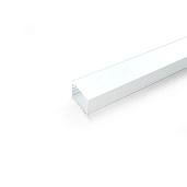 Профиль алюминиевый "Линии света" накладной, белый, CAB257 с матовым экраном, 2 загл, 4 креп.в комплекте 10373 Feron