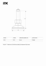 ITK Регулируемая опора (ножка), резьба М12 80x34 мм, черная LF-80 IEK