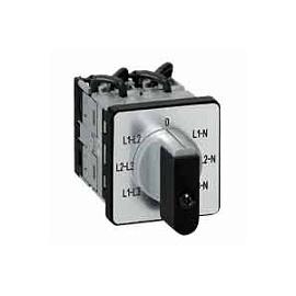 Переключатель электроизмерительных приборов - для вольтметра - PR 12 - 4 контакта - с нейтралью - крепление на дверце 014652 Legrand