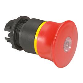 Кнопка с грибовидным толкателем аварийное отключение диаметр 40мм с подсветкой ''Тяни-толкай'' красный Osmoz 024082 Legrand