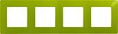 Рамка для розеток и выключателей 4 поста Etika зеленый папоротник 672544 Legrand