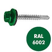 Саморез кровельный RAL-6002 зеленый 4,8х35