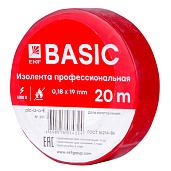 Изолента, класс А (профессиональная), 0.18х19мм, 20 метров, красная plc-iz-a-r EKF Basic