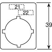 Шильдик алюмин для перекл Hand O Auto  SK615550-80 ABB