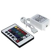 Драйвер-контроллер для RGB LED-ленты 72Вт IP20 12В с ИК пультом Proxima FD-CRGB72ir-IP20-12v EKF
