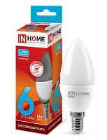 Лампа светодиодная LED-свеча-VC 6Вт 230В E14 4000К 480Лм 4690612020396 IN HOME