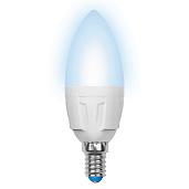 Лампа светодиодная 6 Вт E14 C37 4500К 600Лм матовая 175-250В свеча Palazzo DIM диммируемая ( LED-C37-6W/NW/E14/FR/DIM PLP01WH ) UL-00000689 Uniel