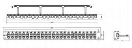 Hyperline PPHD-19-48-8P8C-C5e-110D Патч-панель высокой плотности 19", 1U, 48 портов RJ-45, категория 5e, Dual IDC