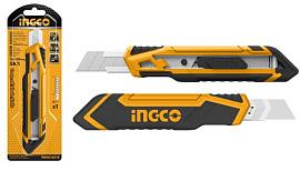 Нож канцелярский (строительный) усиленный 18 мм х 100 мм INGCO HKNS16518