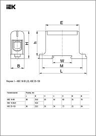 Клемма вводная силовая двойная КВС 4 ввода 16-95 кв.мм серая YZN13-095-K03 IEK