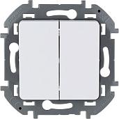 Выключатель двухклавишный INSPIRIA скрытой установки 10A 250В схема 5 белый 673620 Legrand