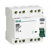 Выключатель дифференциального тока ВДТ (УЗО) 40А 4П четырехполюсный 6кА 300мА тип AC УЗО-03 14094DEK DEKraft