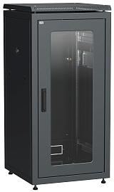 ITK Шкаф сетевой 19" LINEA N 28U 600х800 мм стеклянная передняя дверь черный LN05-28U68-G IEK
