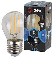 Лампа светодиодная 5 Вт E27 P45 4000К 465Лм прозрачная 170-265В шар (F-LED P45-5W-840-E27) Б0039191 ЭРА