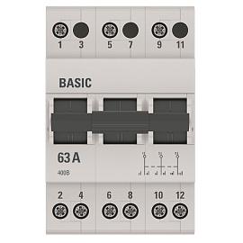 Переключатель трехпозиционный 3P 63А Basic (tps-3-63) EKF