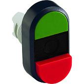 Кнопка управления двойная MPD13-11B (зеленая/красная-выступающая) непрозрачная черная линза с текстом (I/O) 1SFA611142R1106 ABB